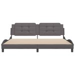vidaXL Cadre de lit sans matelas Zadar gris 200x200 cm similicuir
