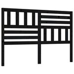 vidaXL Tête de lit Noir 156x4x100 cm Bois massif de pin
