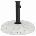 vidaXL Base de parasol pour poteaux de 37/42/52/58 mm en béton blanc  20 kg.