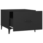 vidaXL Tables basses avec pieds en métal 2 Pièces Noir 50x50x40 cm