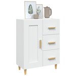 vidaXL Buffet Blanc 69 5x34x90 cm Bois d'ingénierie