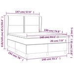 vidaXL Sommier à lattes de lit avec matelas Marron foncé 140x190 cm