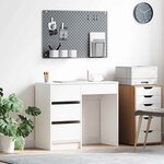 vidaXL Bureau avec tiroir Blanc 90 x 37 5 x 75 cm Bois d'ingénierie