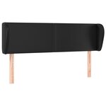 vidaXL Tête de lit avec oreilles Noir 147x23x78/88 cm Similicuir