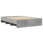 vidaXL Cadre de lit sans matelas gris béton 140x190 cm bois ingénierie