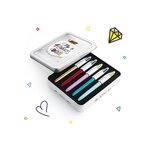 BIC My 4 Colours Box - Stylos-Billes Rétractables a Pointe Moyenne (1,0 mm), Boîte de 5