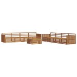 vidaXL Ensemble de canapés d'extérieur 9 pc Naturel