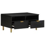 vidaXL Table basse noir 80x54x40 cm bois d'ingénierie