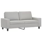 vidaXL Canapé à 2 places Gris clair 140 cm Tissu microfibre