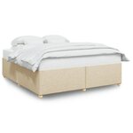 vidaXL Cadre de lit sans matelas crème 180x200 cm tissu