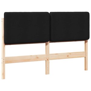 vidaXL Tête de lit capitonnée Marron et Noir 120 cm Pin massif