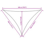 vidaXL Voile de parasol tissu oxford triangulaire 4x5x5 m crème