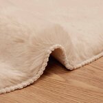 vidaXL Tapis en Fourrure Synthétique de Lapin Olite Taupe Ø 160 cm