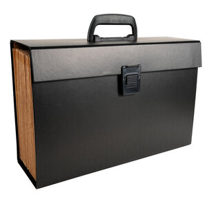 Trieur valisette + poignée 20comp. noir x 4 EXACOMPTA