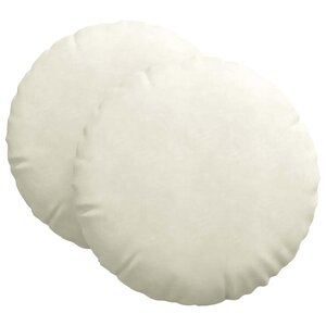 vidaXL Coussins de siège 2 pc Velours Crème Ø60 x 21 cm