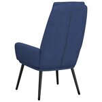 vidaXL Chaise de relaxation Bleu Tissu