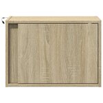 vidaXL Tables de chevet murales avec lumières LED 2 Pièces chêne sonoma