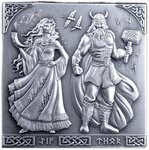 Pièce de monnaie en Argent 500 Francs g 1000 (1 Kg) Millésime 2026 NORSE GODS 3D (PRÉCOMMANDE)