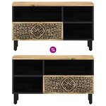 vidaXL Meuble TV 80x33x46 cm bois massif de manguier