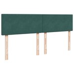 vidaXL Sommier à lattes de lit et matelas Vert foncé 180x200cm Velours