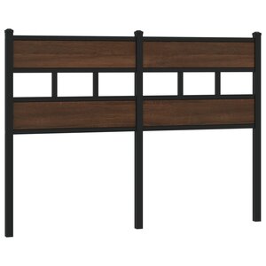 vidaXL Tête de lit chêne marron 120 cm acier et bois d'ingénierie