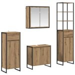 vidaXL Ensemble de mobilier de salle de bain Chêne artisanal