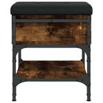 vidaXL Banc à chaussures chêne fumé 42x42x45 cm bois d'ingénierie