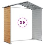 vidaXL Abri de jardin marron clair 191x810x198 cm acier galvanisé