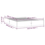 vidaXL Cadre de lit sans matelas blanc bois massif 120x190 cm