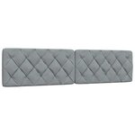 vidaXL Lit avec matelas gris clair 200x200 cm tissu