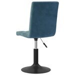 vidaXL Chaises pivotantes à manger lot de 2 bleu velours