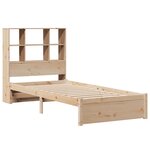 vidaXL Lit bibliothèque sans matelas 90x200 cm bois de pin massif