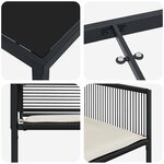 vidaXL Ensemble de salle à manger pour jardin 5 Pièces Noir Poly rotin