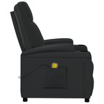 vidaXL Fauteuil de massage Noir Similicuir