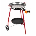 Plat a paella en acier poli et brûleur a gaz - Ø 50 cm - 8 personnes - 11,40 Kw