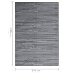 vidaXL Tapis d'extérieur ARAKIL anthracite 140x200 cm PP