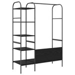 vidaXL Porte-vêtements Noir 120 x 44 x 160 cm Bois d'ingénierie