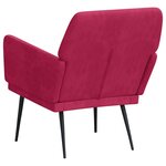 vidaXL Fauteuil Rouge bordeaux 62x79x79 cm Velours