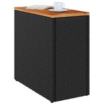 vidaXL Table d'appoint de jardin dessus en bois noir 58x27 5x55 cm