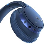 Sony whch700nl casque audio bluetooth réduction de bruit - autonomie 35h - possibilité d'écoute filaire - bleu