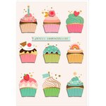 Carte Signature - Joyeux Anniversaire Cupcake - Draeger paris