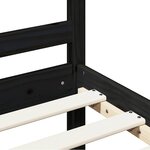 vidaXL Cadre de lit sans matelas noir 200x200 cm bois massif