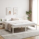 vidaXL Lit pour personne âgée sans matelas 200x200 cm bois pin massif