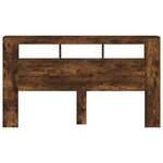 vidaXL Tête de lit à LED chêne fumé 180x18 5x103 5cm bois d'ingénierie