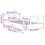 vidaXL Cadre de lit pour enfants blanc 90x190 cm bois de pin massif