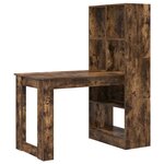 vidaXL Bureau Chêne fumé 122 x 67 x 145 cm Bois d'ingénierie