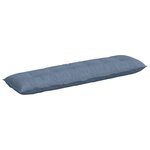 vidaXL Coussin de Dos Bleu 180 x 50 cm Tissu en velours côtelé