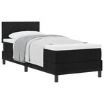 vidaXL Lit à ressorts avec tête de lit Noir 80 x 200 cm tissu