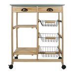 Desserte à roulettes en bois my little market