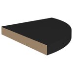 vidaXL Étagère d'angle flottante noir 35x35x3 8 cm MDF